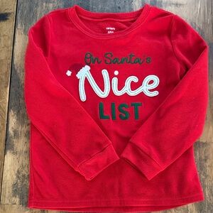 Carter's Red Holiday 'Nice List' Long Sleeve Tee